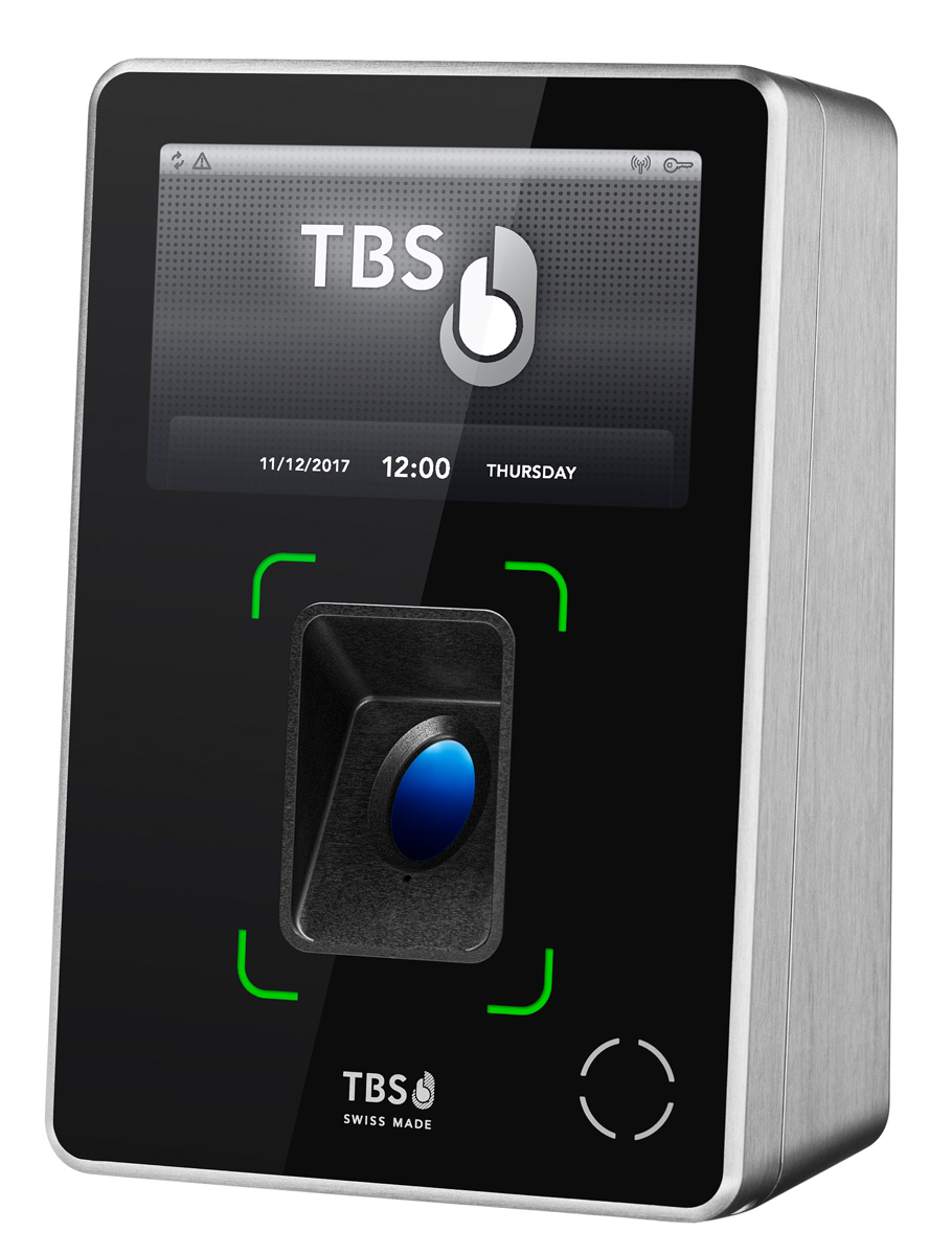 2D+ Terminal HD (IP65) biometric fingerprint scanner; the world’s best touch sensor for highest security and multifunctionality at point of access. As seen from the front side.