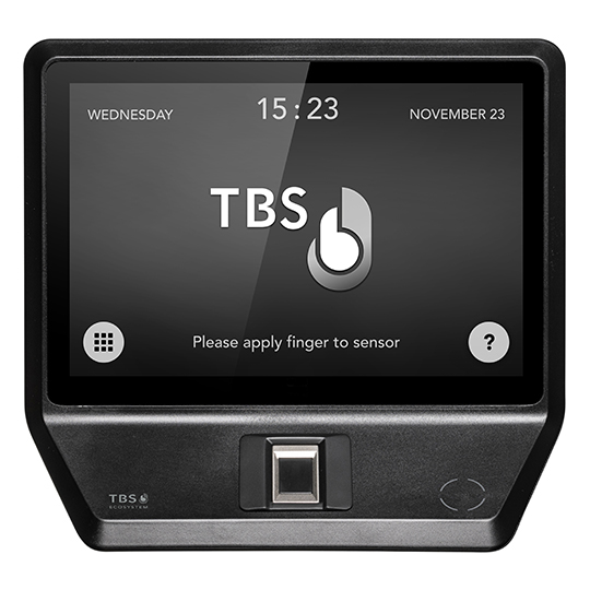 The 2D Time. Touch-based biometric terminal for time and attendance functionality