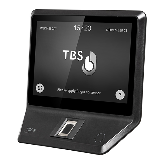 TBS 2D Time. Terminal biométrico táctil para funcionalidad de tiempo y asistencia
