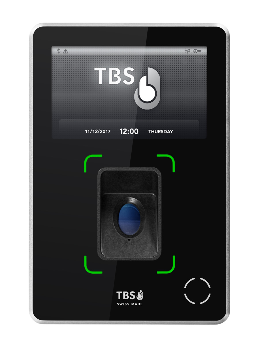 2D Plus Terminal, a touch-based biometric terminal with world’s best touch sensor. As seen from the front.